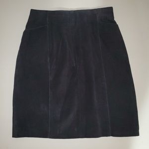 Wilson's Leather Black Suede Pencil Skirt Sz10